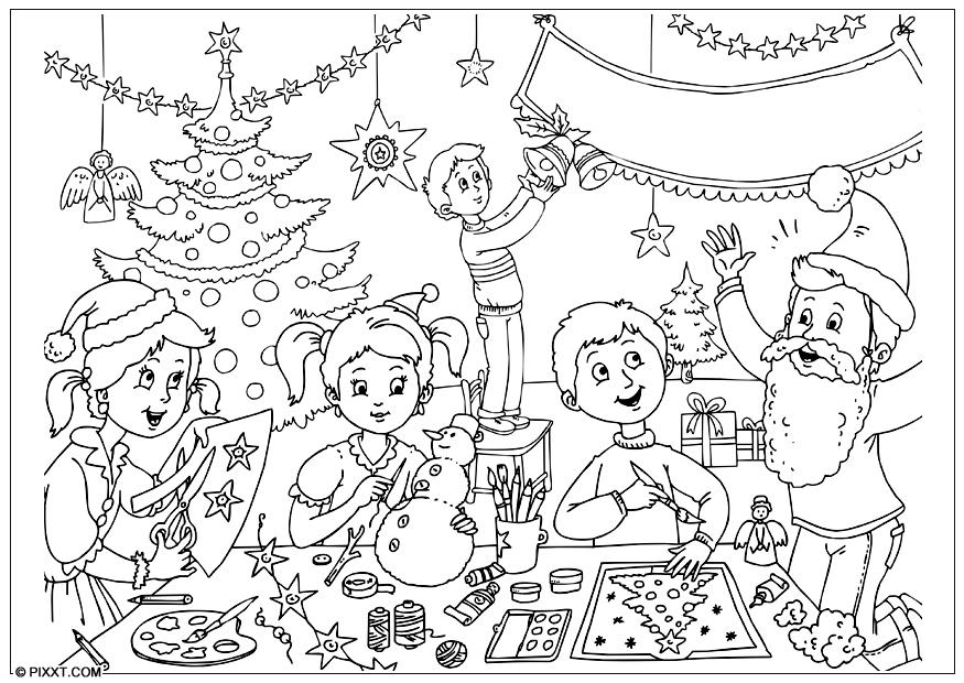 Coloriage Joyeux Noel Coloriages Gratuits A Imprimer Dessin