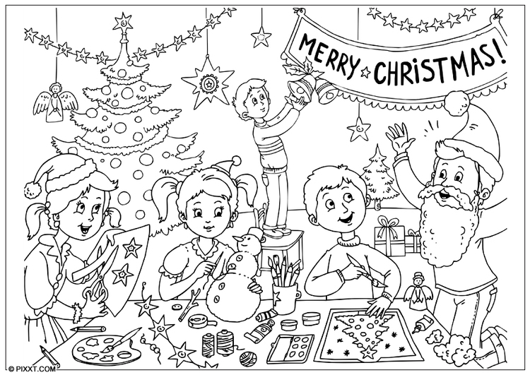 Coloriage Joyeux Noël Coloriages Gratuits à Imprimer