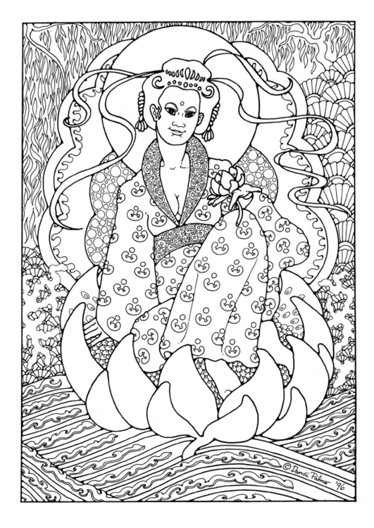 Coloriage Kuan Yin