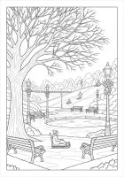 l'hiver dans le parc
