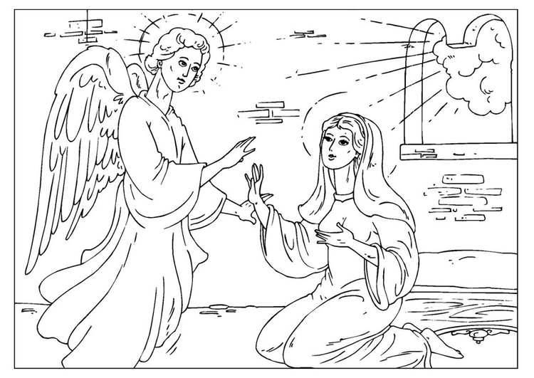Coloriage l'ange Gabriel Coloriages Gratuits à Imprimer Dessin 25927