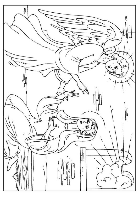 Coloriage l'ange Gabriel - Coloriages Gratuits à Imprimer - Dessin 25927