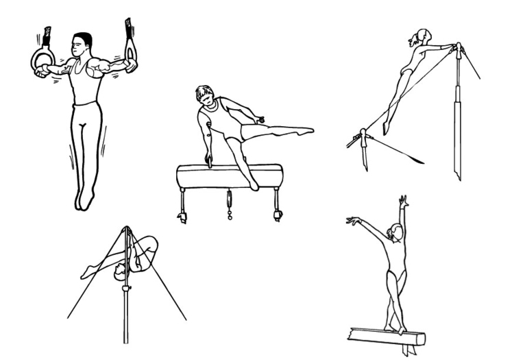 Coloriage la gymnastique