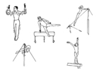 coloriage la gymnastique