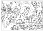 Coloriages la naissance du Christ