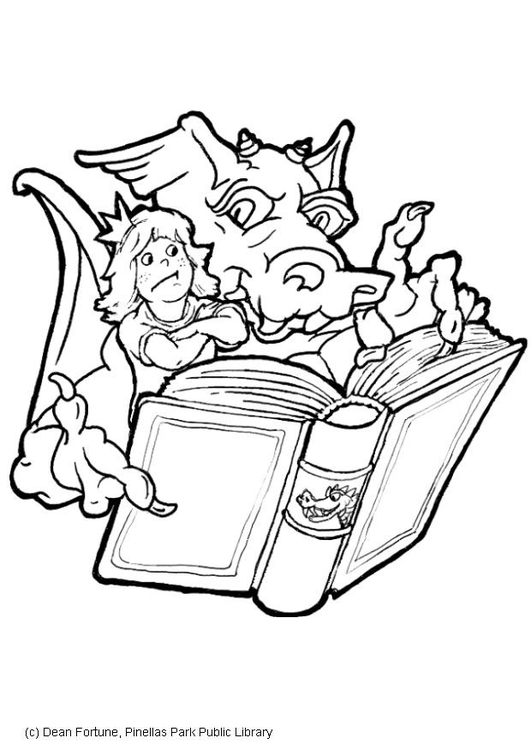 Coloriage la princesse et le dragon  Coloriages Gratuits à Imprimer
