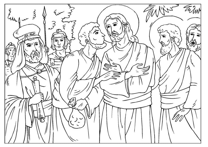 Coloriage la trahison de Jude Coloriages Gratuits à 