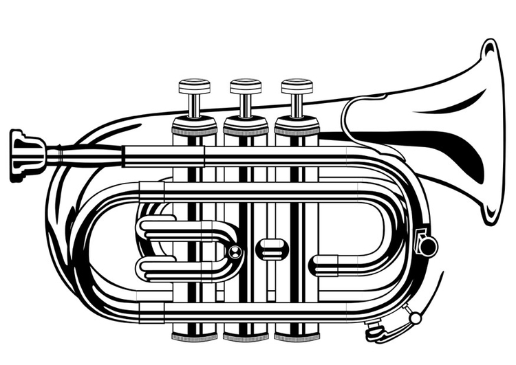 Coloriage la trompette