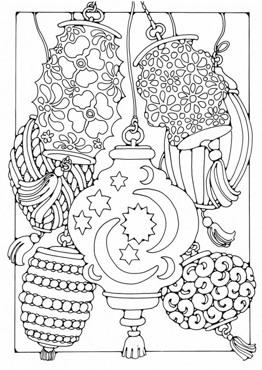 Coloriage Lanternes