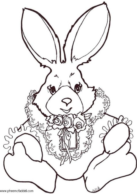 Coloriage lapin Ã  dÃ©corer