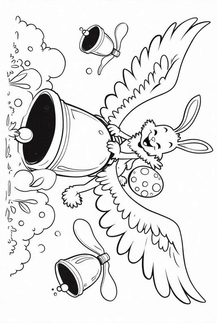 Lapin de PÃ¢ques sur la cloche de PÃ¢ques
