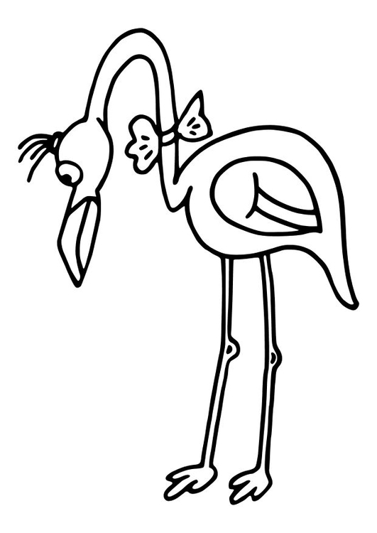 coloriage le flamant rose i