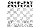 Coloriages le jeu d'échecs