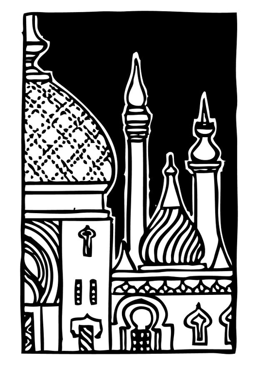 Coloriage le minaret