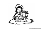 coloriage  Le Petit Chaperon rouge