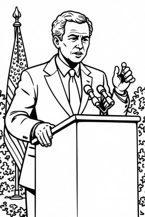 Le prÃ©sident George W. Bush