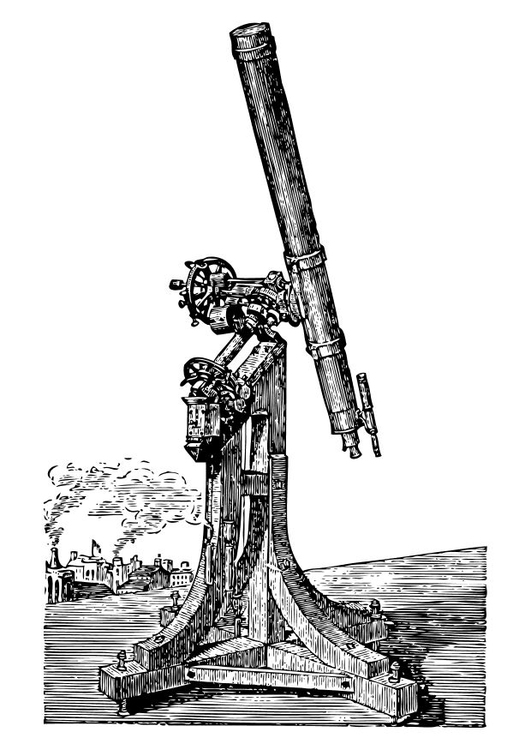 Coloriage le tÃ©lescope