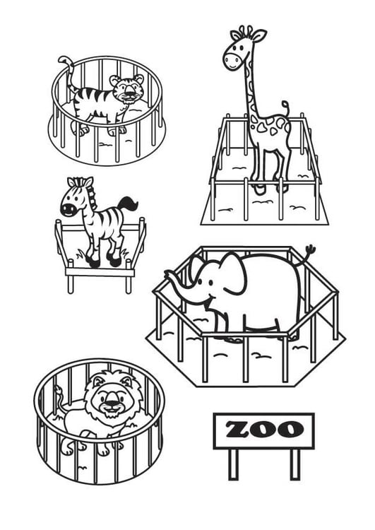 Coloriage Le zoo