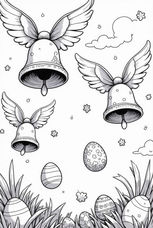 les cloches de PÃ¢ques dispersent les Åufs