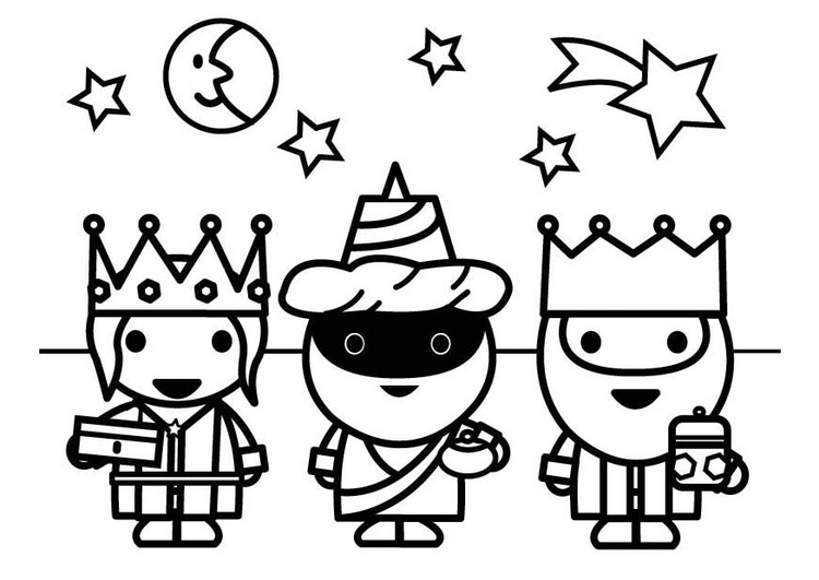 Coloriage Les Rois mages - Coloriages Gratuits à Imprimer - Dessin 26426