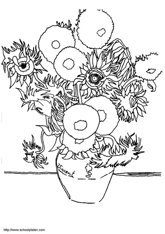 Coloriage Les tournesols