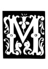 lettre décorative - M