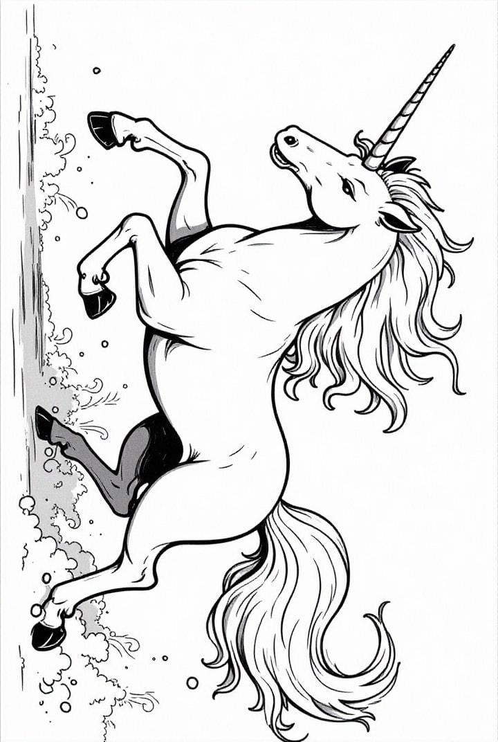 licorne au galop