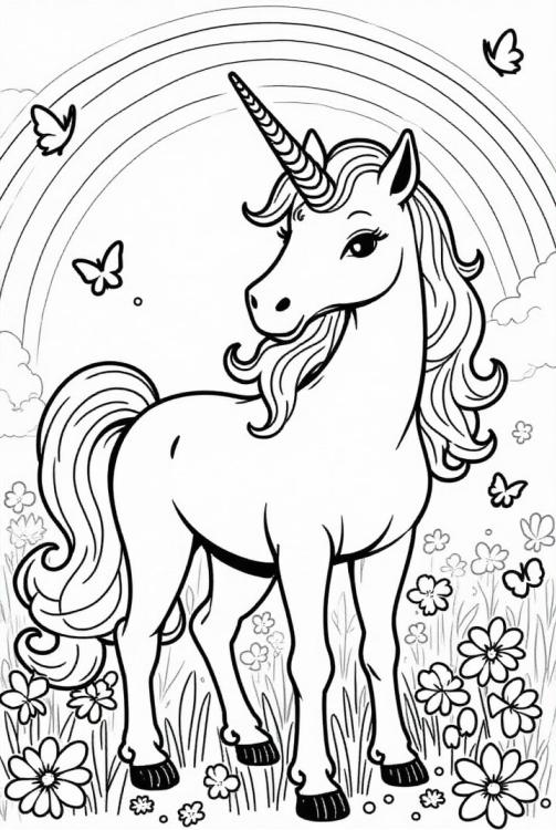 licorne dans le champ