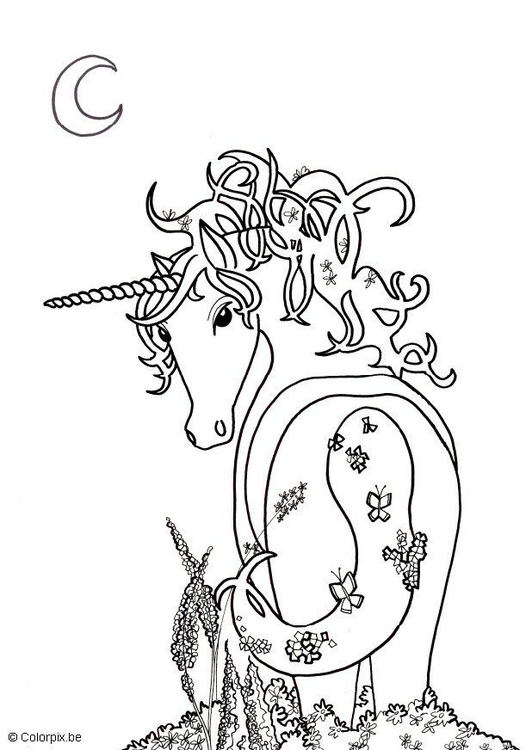 Coloriage licorne