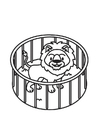 coloriage Lion en cage