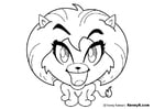 Coloriage lionne