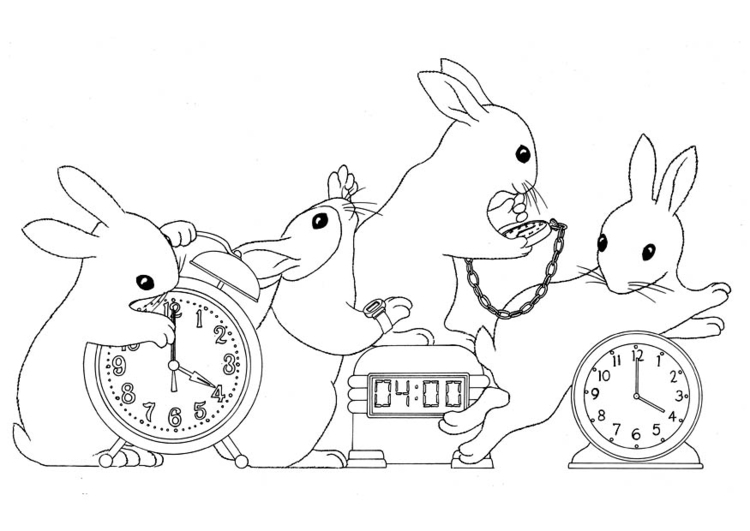 Coloriage lire l'horloge