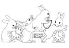 Coloriage lire l'horloge
