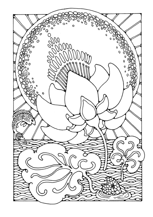 Coloriage lotus