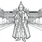 Louis XIV devant son château de Versailles