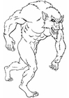 coloriage loup garou