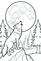 loup hurlant sur un rocher