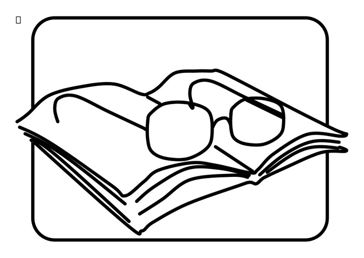 Coloriage lunettes de lecture