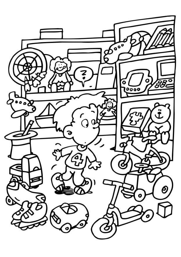 Coloriage magasin de jouet - Coloriages Gratuits à Imprimer - Dessin 6548