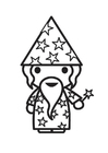 coloriage Magicien