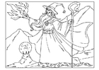 coloriage magicien