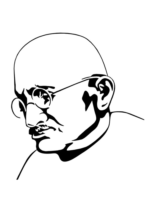 Coloriage Mahatma Gandhi
