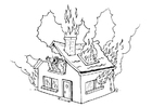 maison en feu
