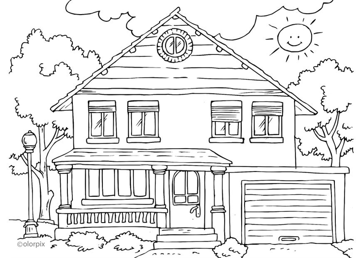 Coloriage maison - extÃ©rieur