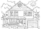 Coloriage maison - extÃ©rieur