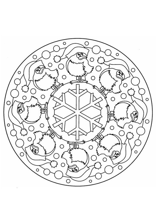 Coloriage mandala de NoÃ«l