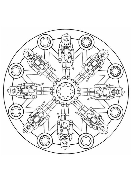 Coloriage mandala de NoÃ«l