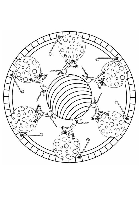 Coloriage mandala de NoÃ«l