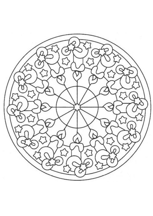 Coloriage mandala de NoÃ«l