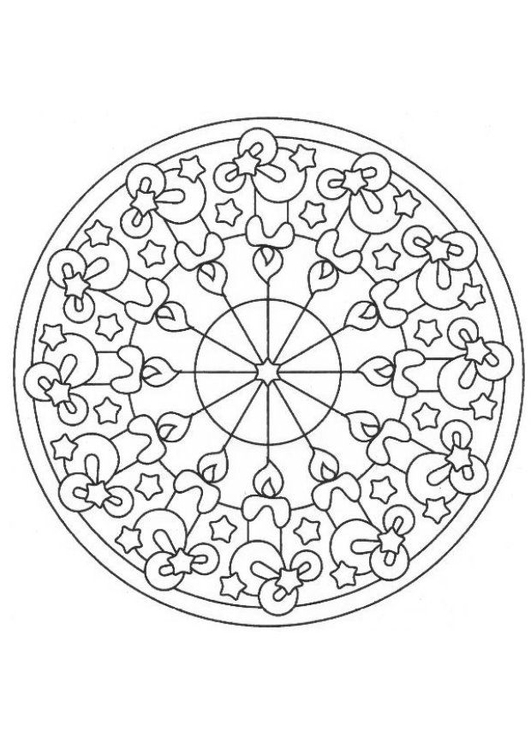 Coloriage mandala de NoÃ«l